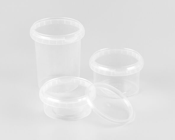 Plastic potten met veiligheidssluitting
