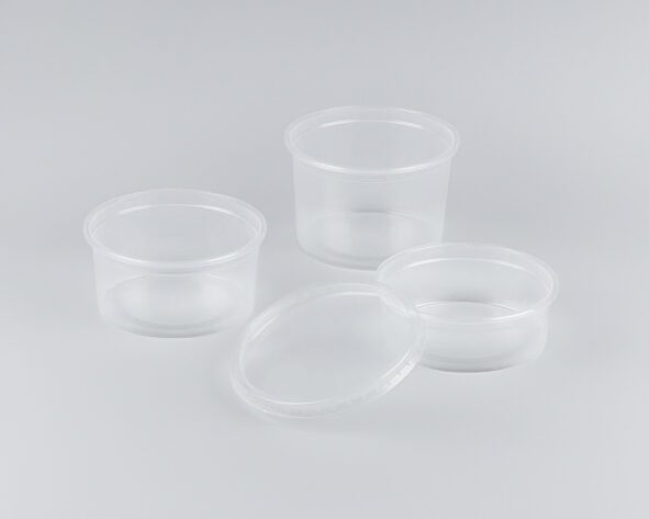 bocaux ronds en plastique transparent extra robustes