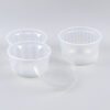 round transparent plastic jars ribbed