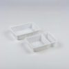 Plastic catering trays with 1 / 2 divisions